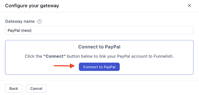 Connecting with PayPal new