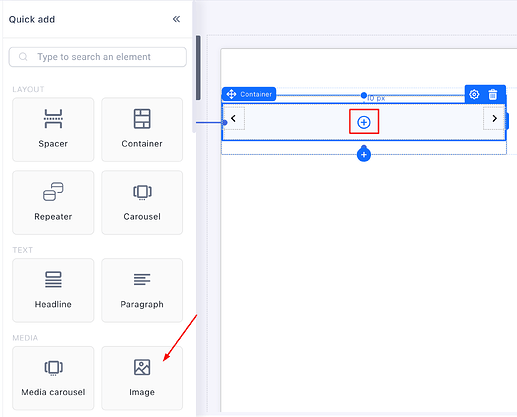 Adding an element to the first slide