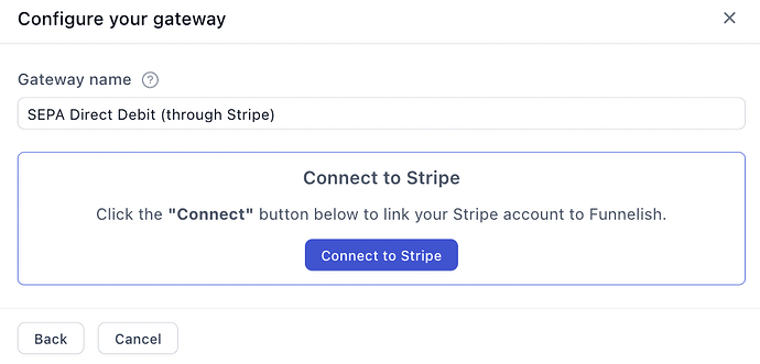 Connecting the SEPA Direct Debit gateway