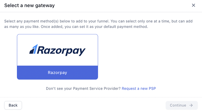Choosing RazorPay