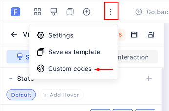 Opening Custom codes