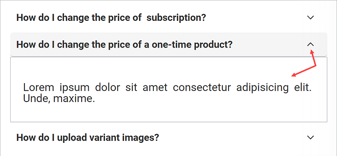 Expandable FAQs