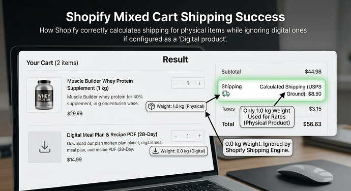 Shopify summary digital + physical