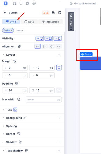 Button style settings