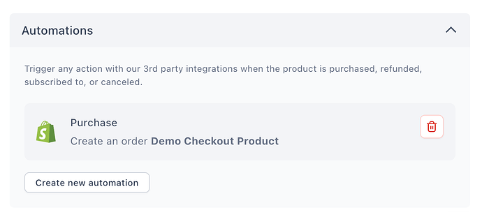 Opening the existing Shopify automation