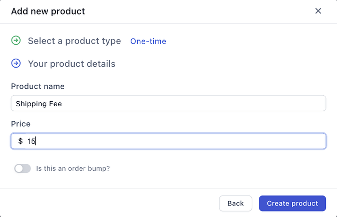 Creating the Shipping & Handling product