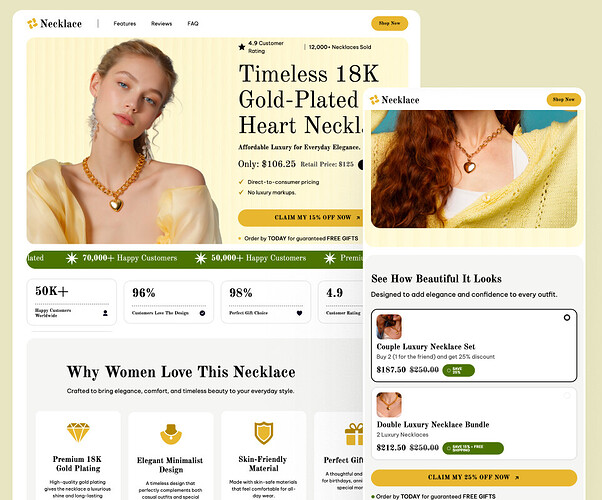 Jewlerry sales funnel template