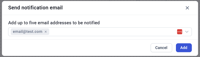 Adding notification recipients