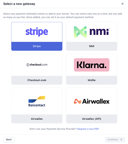 Choosing Stripe as the credit card gateway
