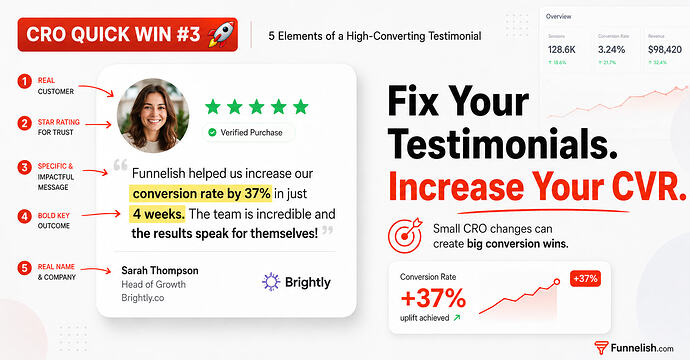 Fix Your Testimonials and Watch Your CVR Jump