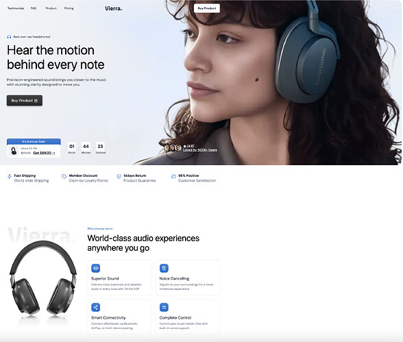 Strong hero section example