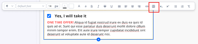 Adding an image to the order bump