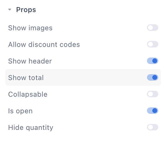 Order summary options