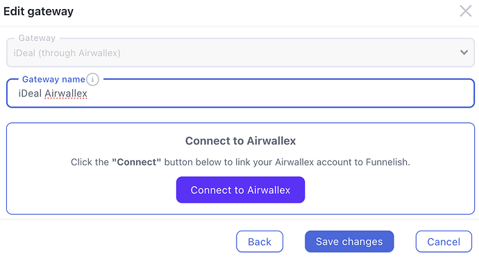 Connecting the iDEAL through Airwallex gateway