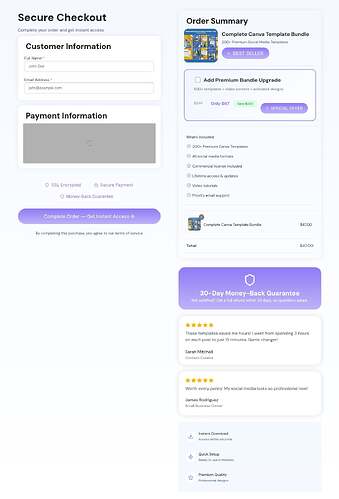 Digital product checkout