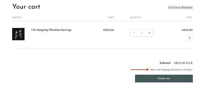 shipping calculated at checkout