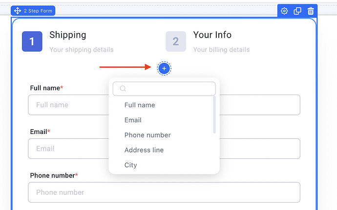 The 2-Step Form template