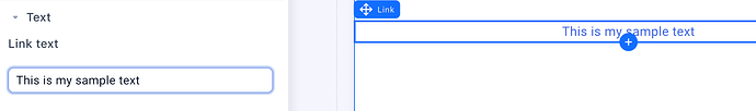 Setting the link text