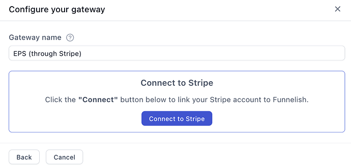 Connecting the EPS gateway