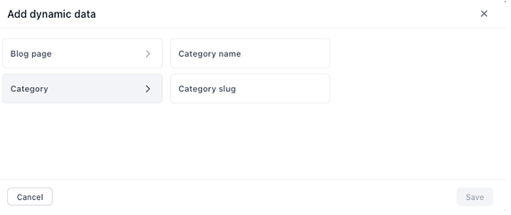 Binding to the category
