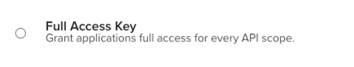 Grant full access to the API Key