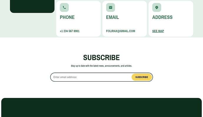 Contact page template