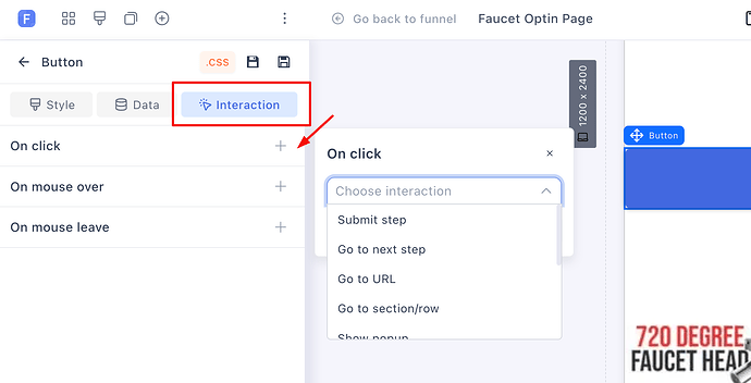 Assigning a click action