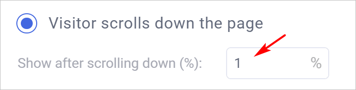 Setting the scroll percentage