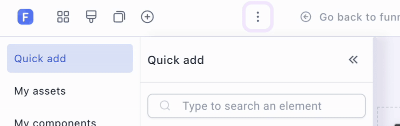 Navigating the left panel icons in Funnelish