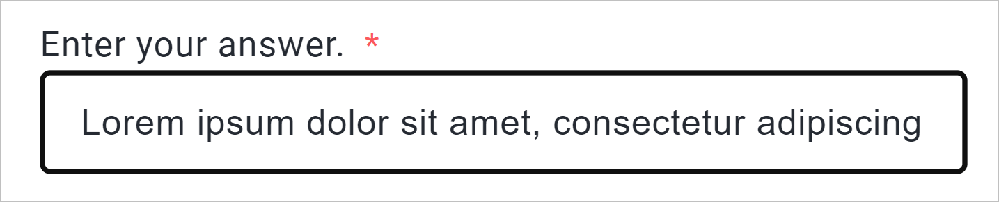 An input field