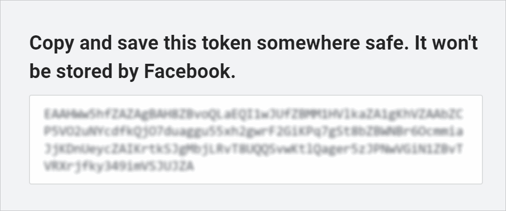 Copying the access token