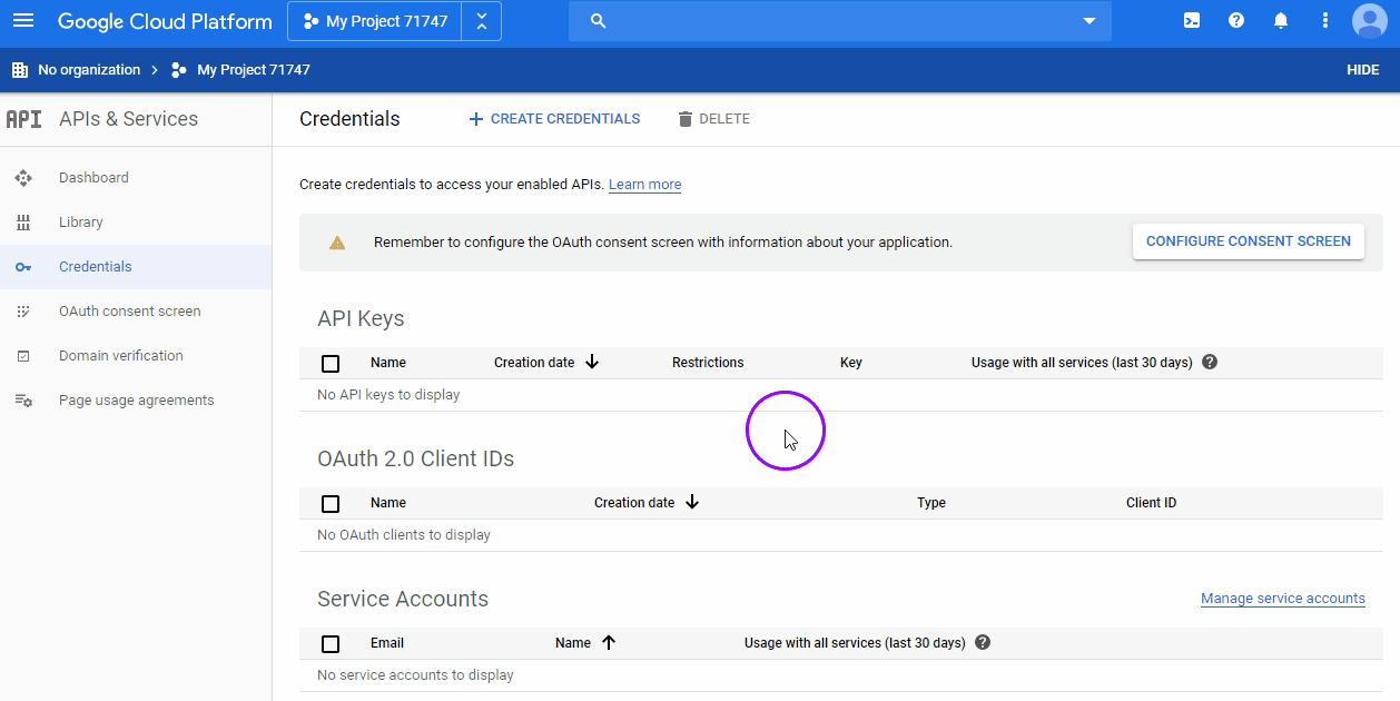 Creating an API Key in Google Cloud Console
